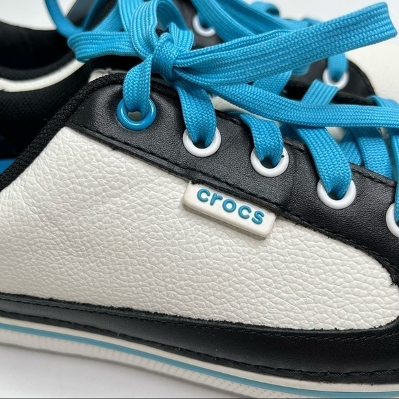NEW Crocs Golf Bradyn X Hank Haney Kiltie Blue White Laced Spiked Golf Sneakers - Picture 8 of 15